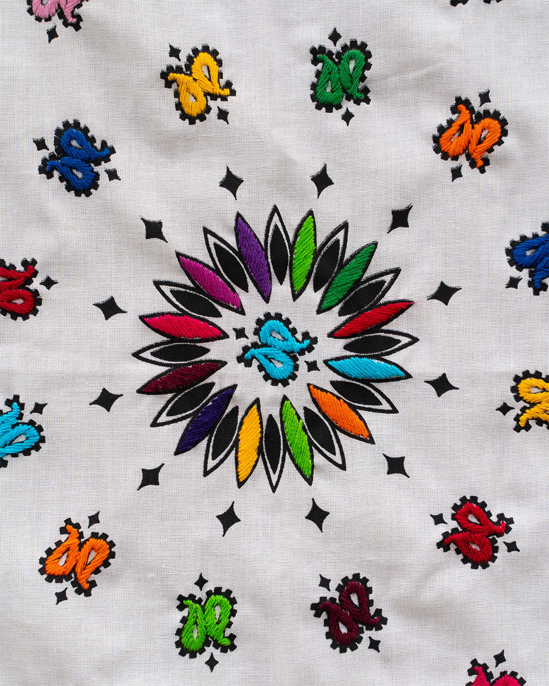 【Oaxaca】 Hand Embroidered Bandana 『made in USA』