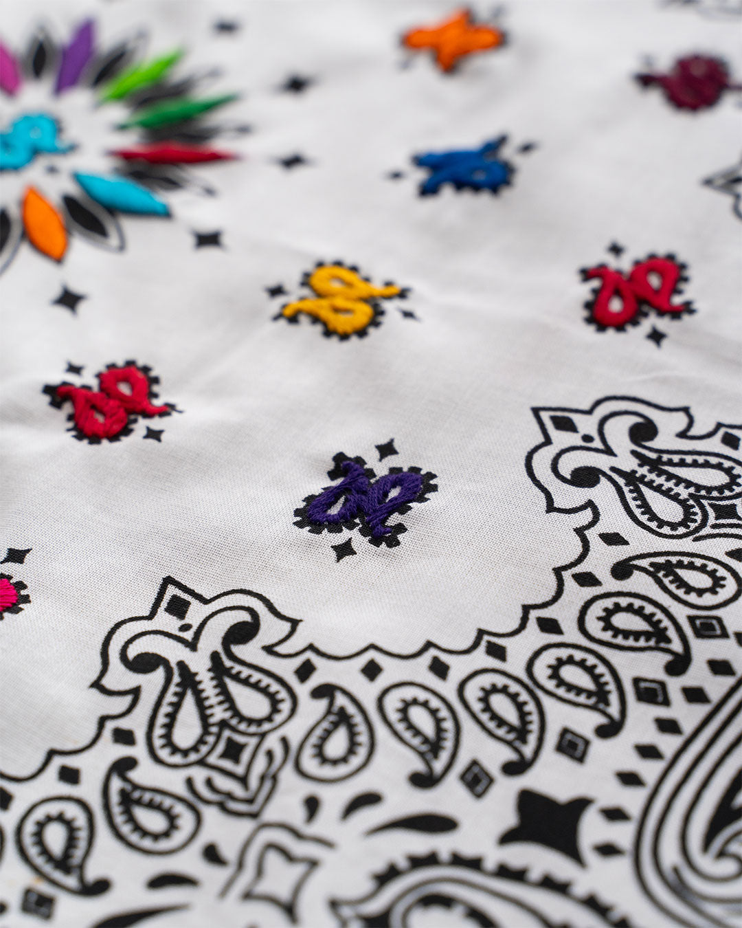 【Oaxaca】 Hand Embroidered Bandana 『made in USA』