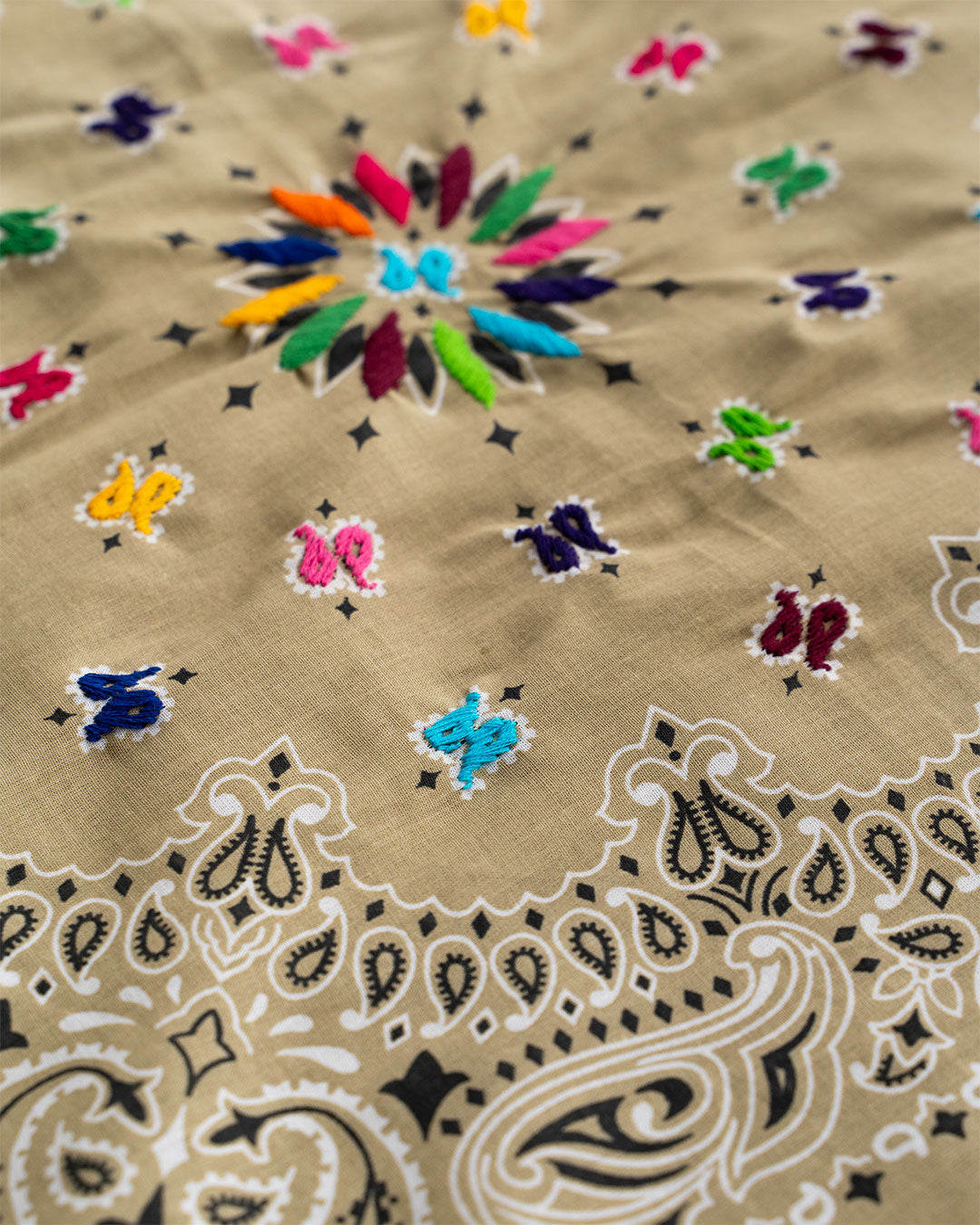 【Oaxaca】 Hand Embroidered Bandana 『made in USA』