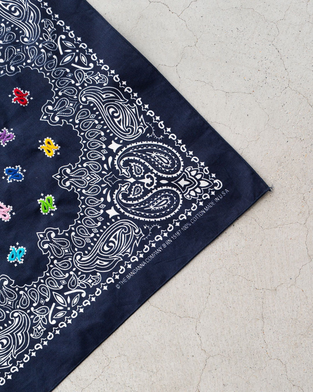 【Oaxaca】 Hand Embroidered Bandana 『made in USA』