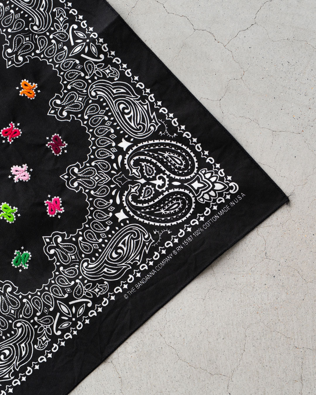 【Oaxaca】 Hand Embroidered Bandana 『made in USA』