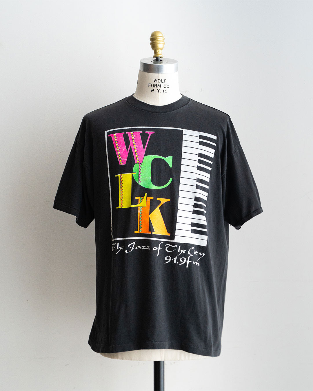 【VINTAGE】90s WCLK 91.9 FM 『The Jazz of The City』 Tee made in USA
