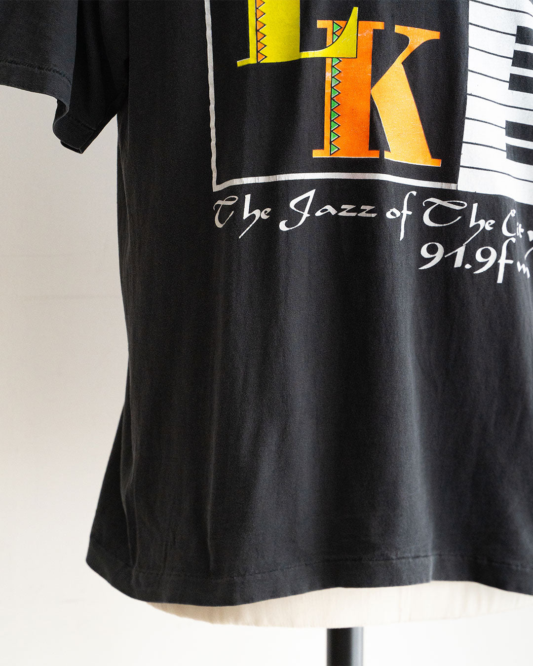 【VINTAGE】90s WCLK 91.9 FM 『The Jazz of The City』 Tee made in USA