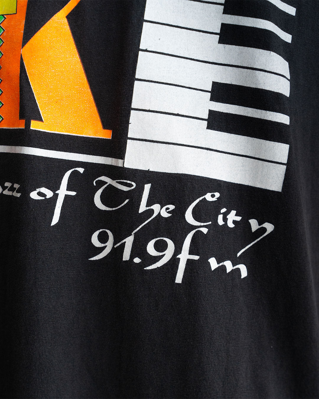 【VINTAGE】90s WCLK 91.9 FM 『The Jazz of The City』 Tee made in USA