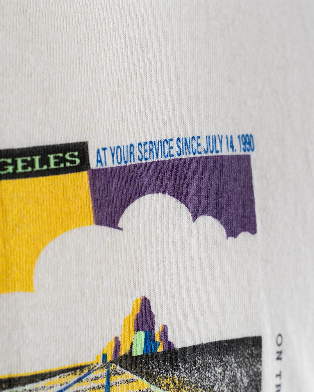 【VINTAGE】90s 『Metro Blue Line』 Printed T-Shirt 『Made in U.S.A』