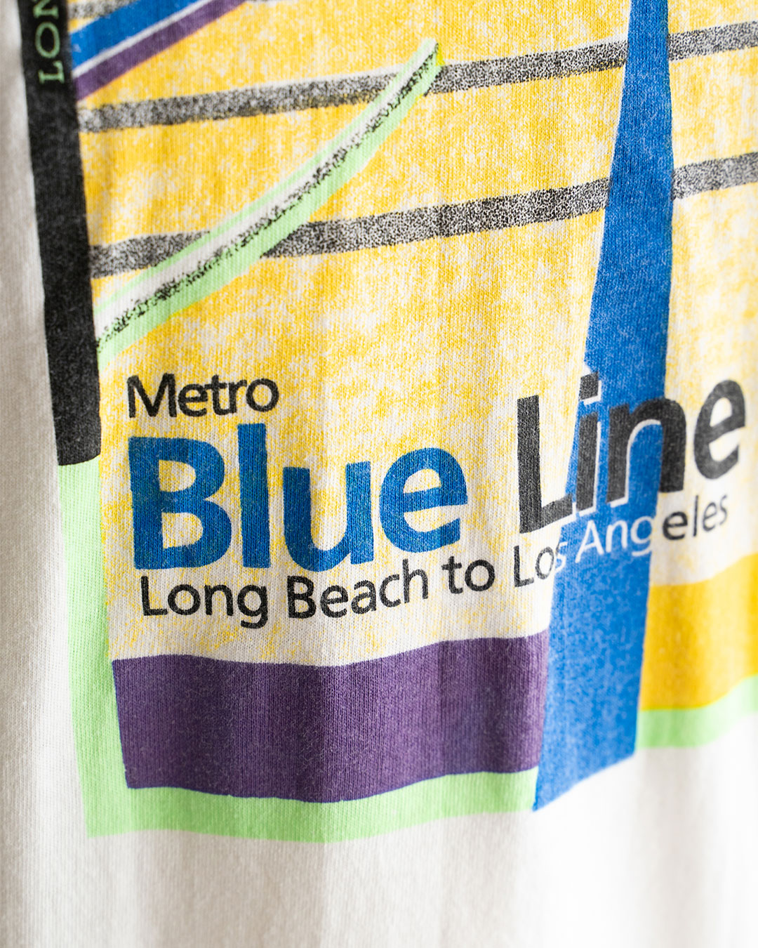 【VINTAGE】90s 『Metro Blue Line』 Printed T-Shirt 『Made in U.S.A』