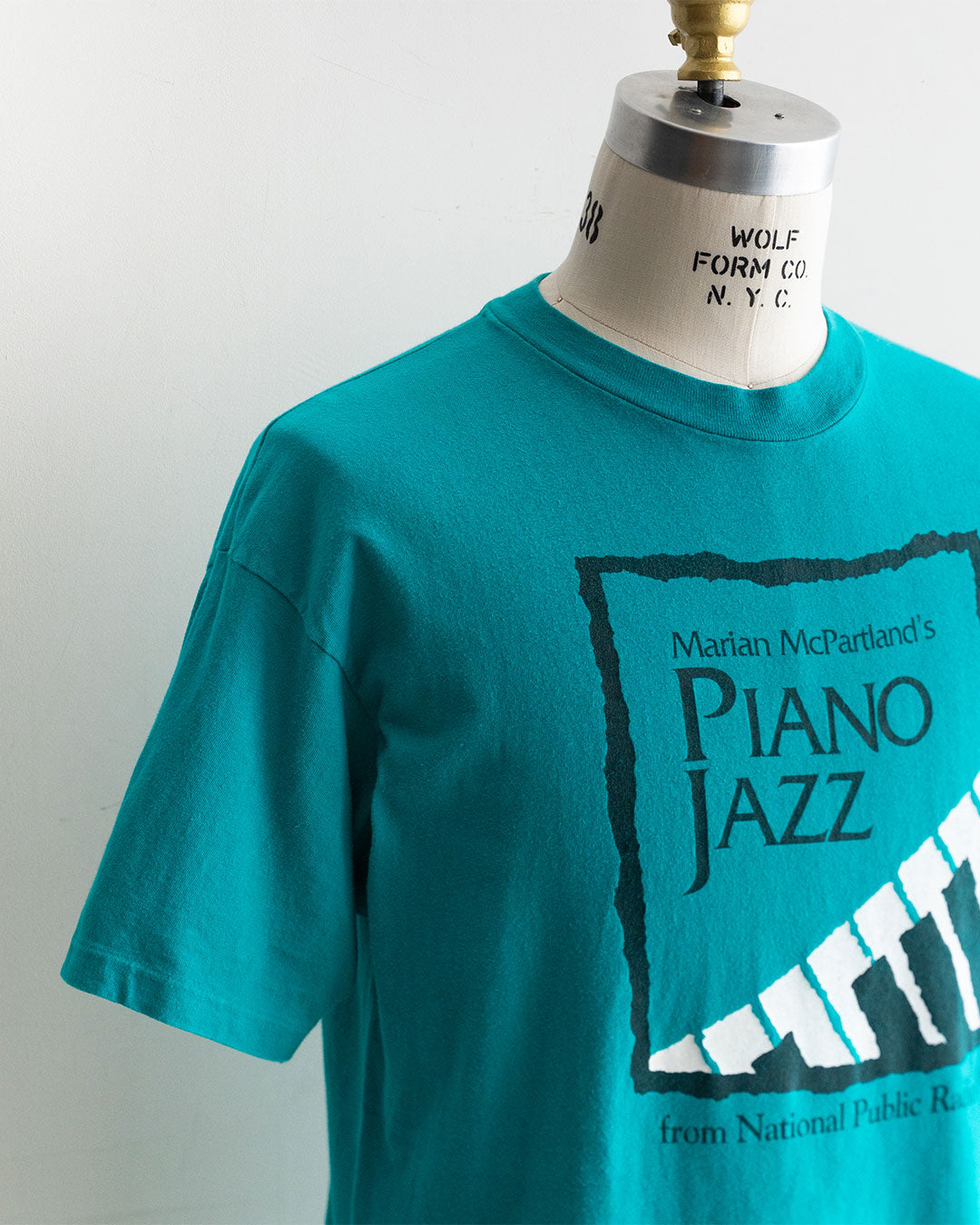 【VINTAGE】80-90s 『Marian McPartland's PIANO JAZZ』 Printed T-Shirt 『Made in U.S.A』