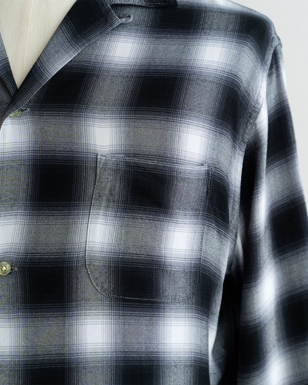 【TOWNCRAFT】 60s Ombre Loop Collar Shirt