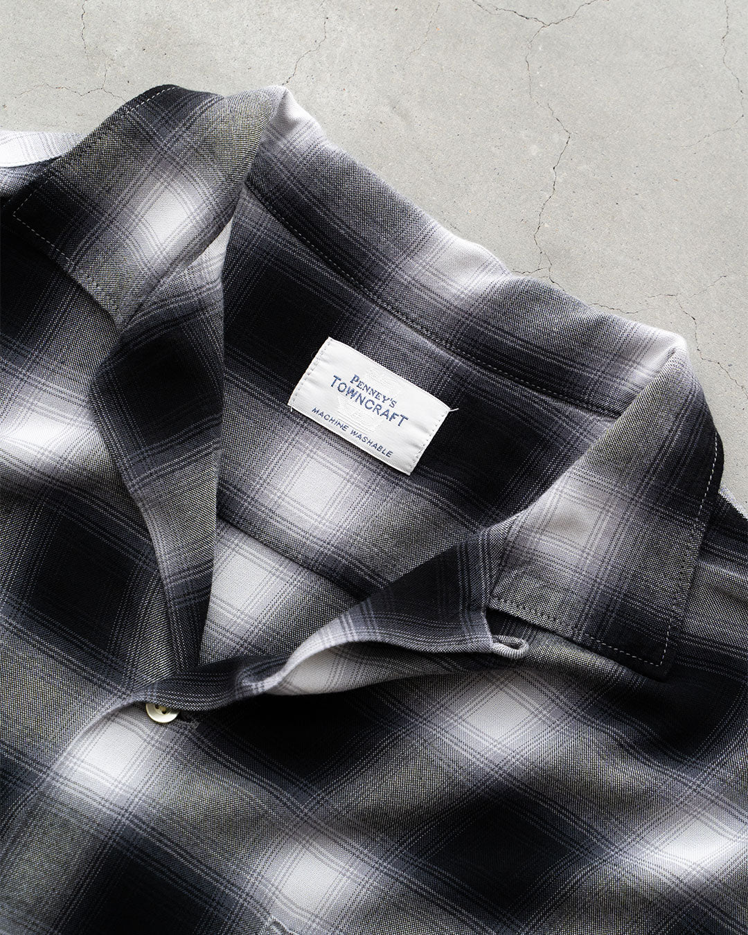 【TOWNCRAFT】 60s Ombre Loop Collar Shirt