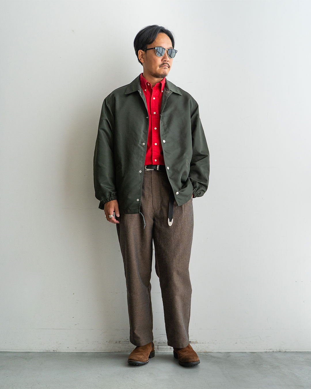 モデル 身長175cm　体重69kg / 着用カラー Dark Olive