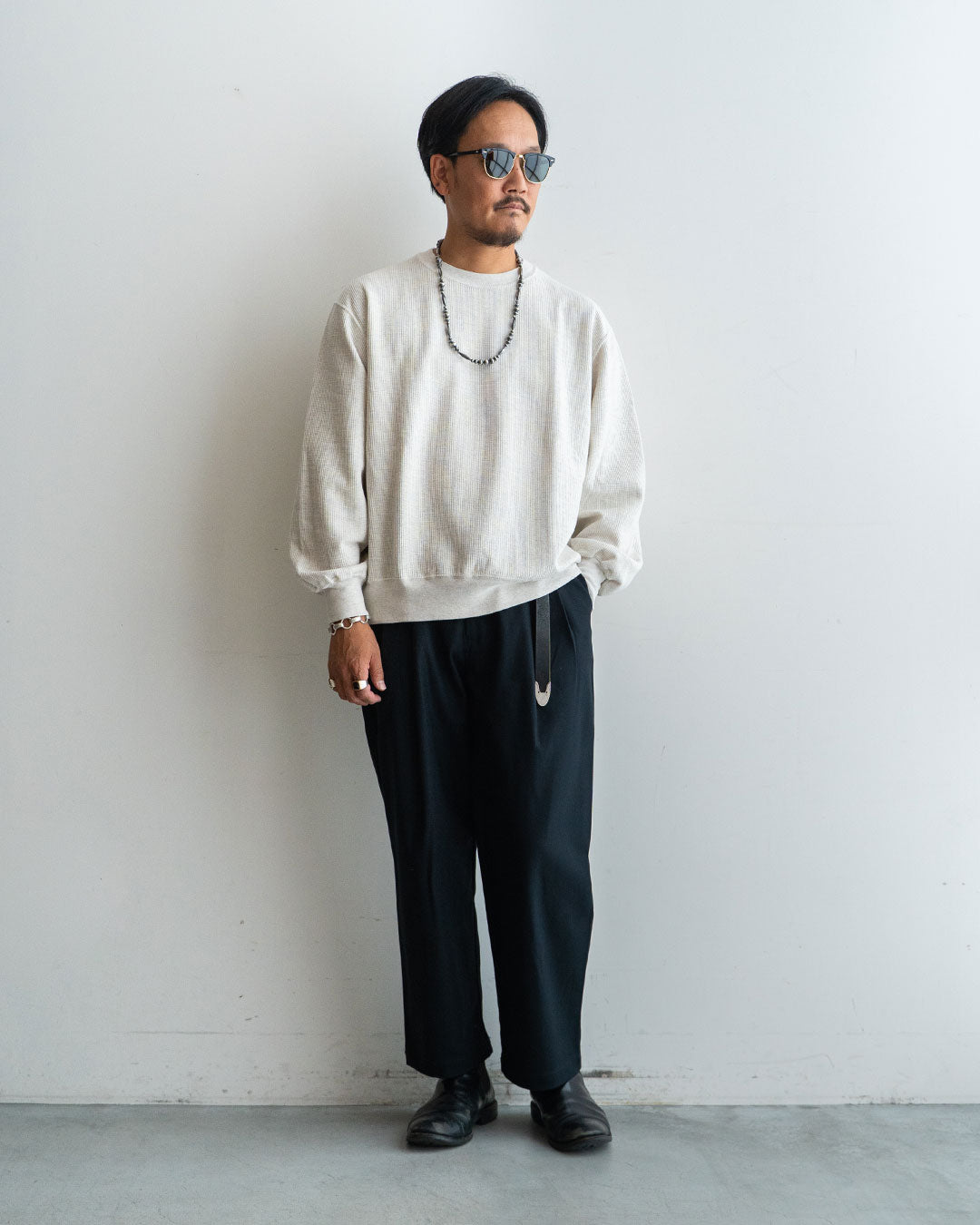 モデル 身長175cm　体重69kg / カラー HeatherOatmeal