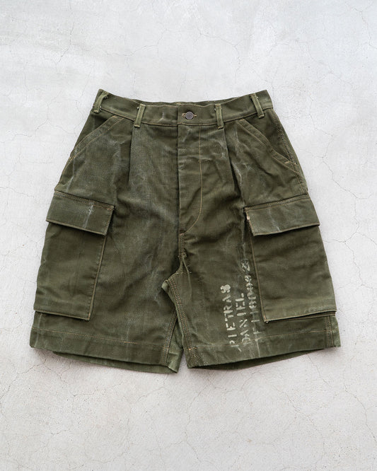 【HEXICO】Side Cargo Shorts 『US Military 40-70s Duffel Bag Cotton With 13 Stars Button』①