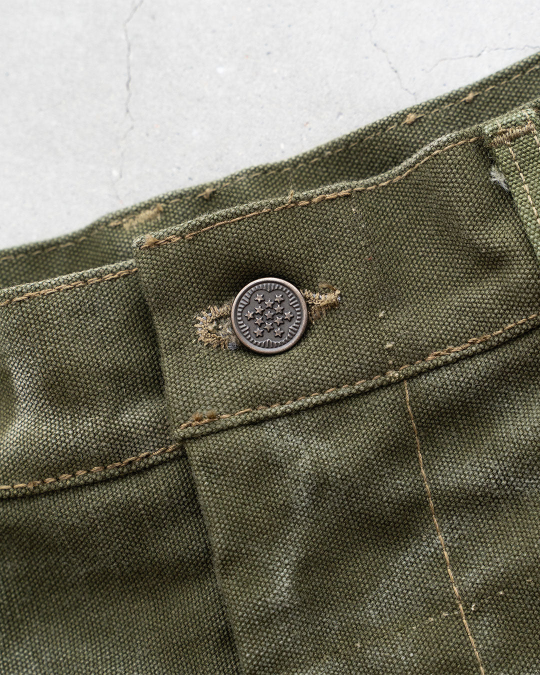 【HEXICO】Side Cargo Shorts 『US Military 40-70s Duffel Bag Cotton With 13 Stars Button』①