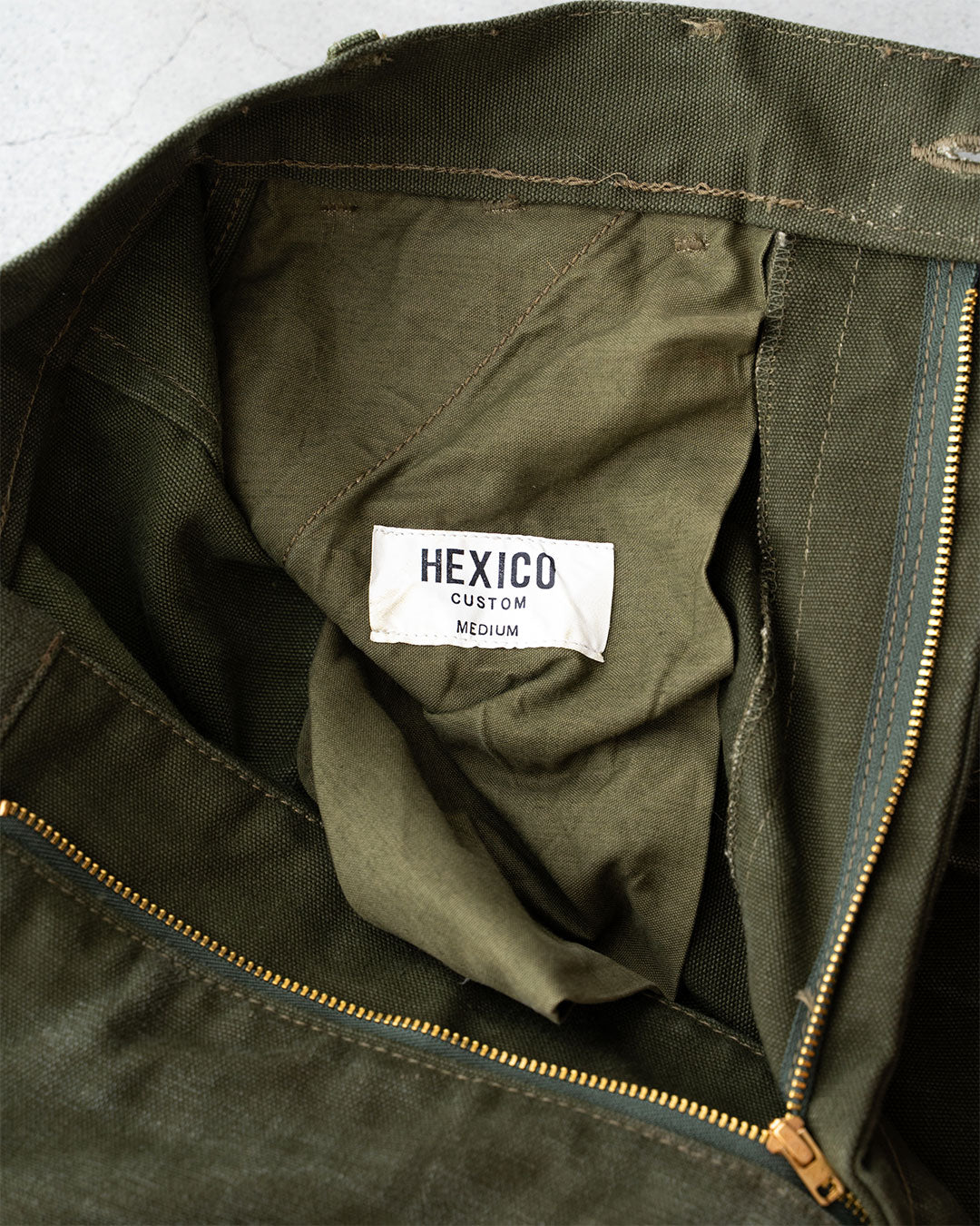 【HEXICO】Side Cargo Shorts 『US Military 40-70s Duffel Bag Cotton With 13 Stars Button』①