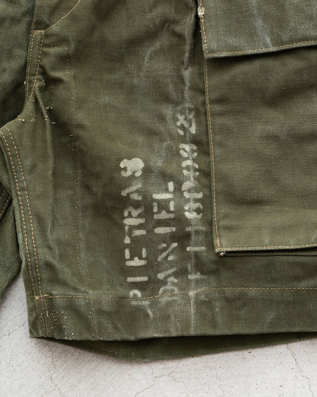 【HEXICO】Side Cargo Shorts 『US Military 40-70s Duffel Bag Cotton With 13 Stars Button』①