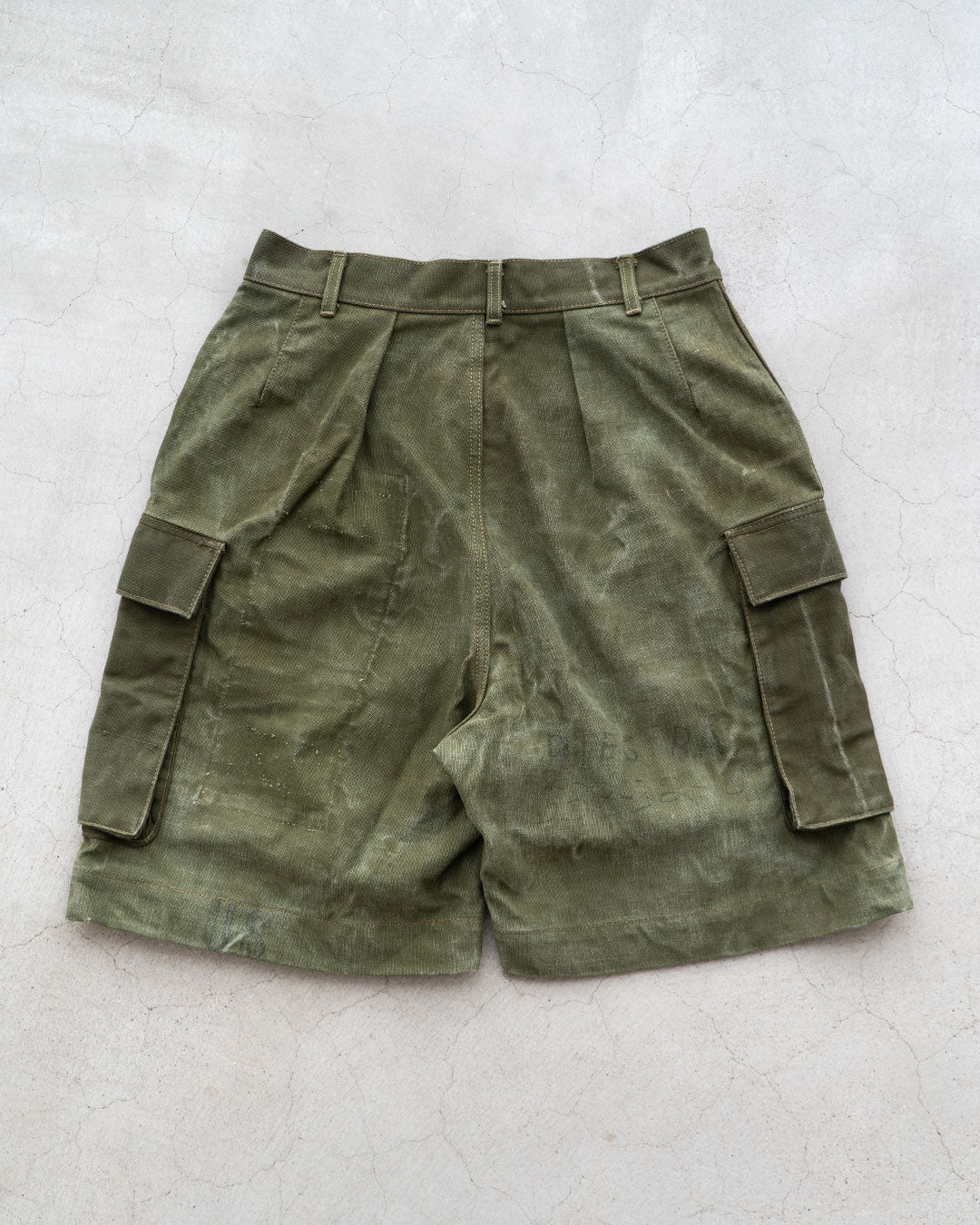 【HEXICO】Side Cargo Shorts 『US Military 40-70s Duffel Bag Cotton With 13 Stars Button』①