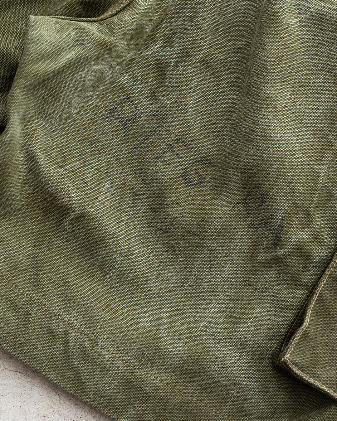 【HEXICO】Side Cargo Shorts 『US Military 40-70s Duffel Bag Cotton With 13 Stars Button』①