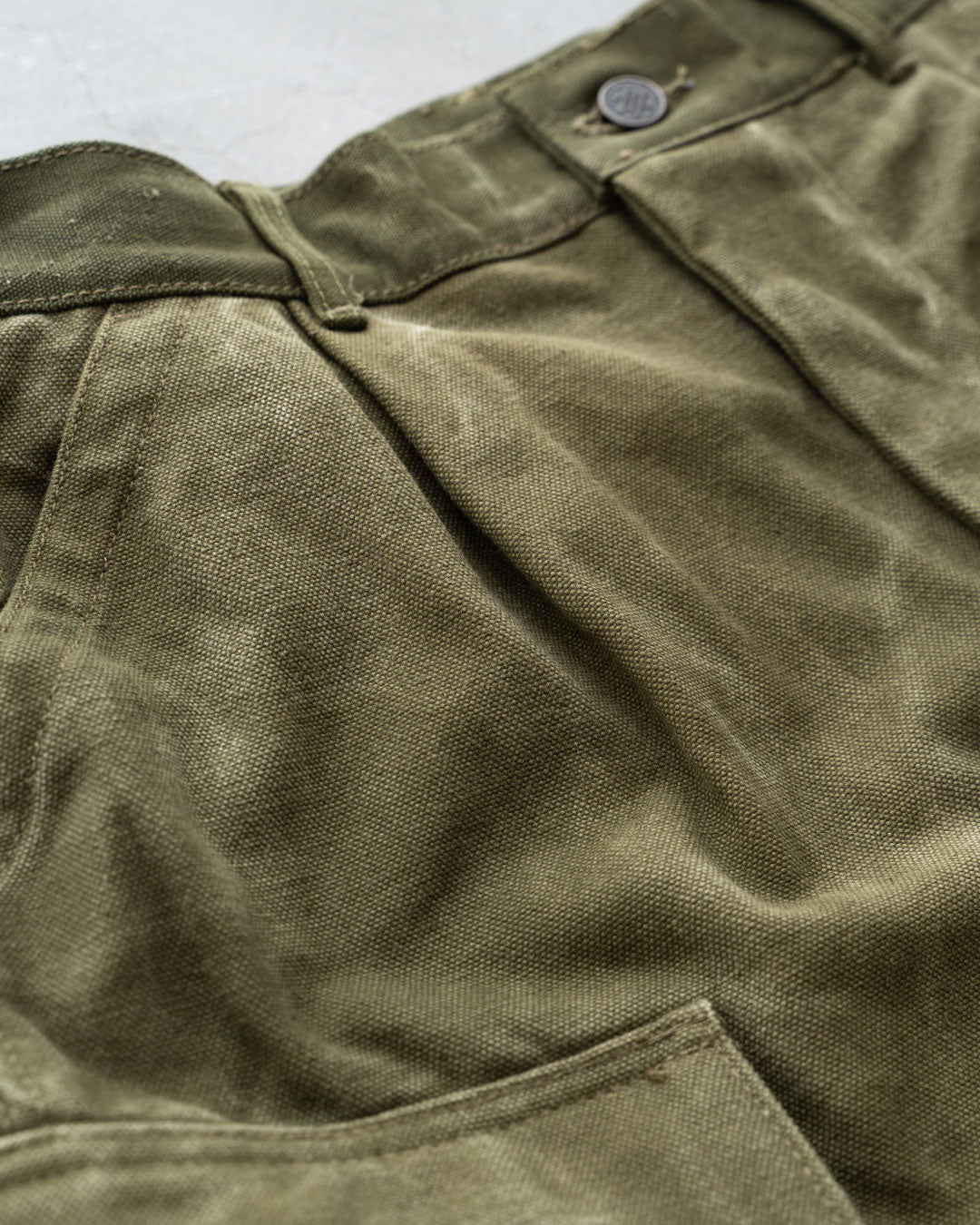 【HEXICO】Side Cargo Shorts 『US Military 40-70s Duffel Bag Cotton With 13 Stars Button』②