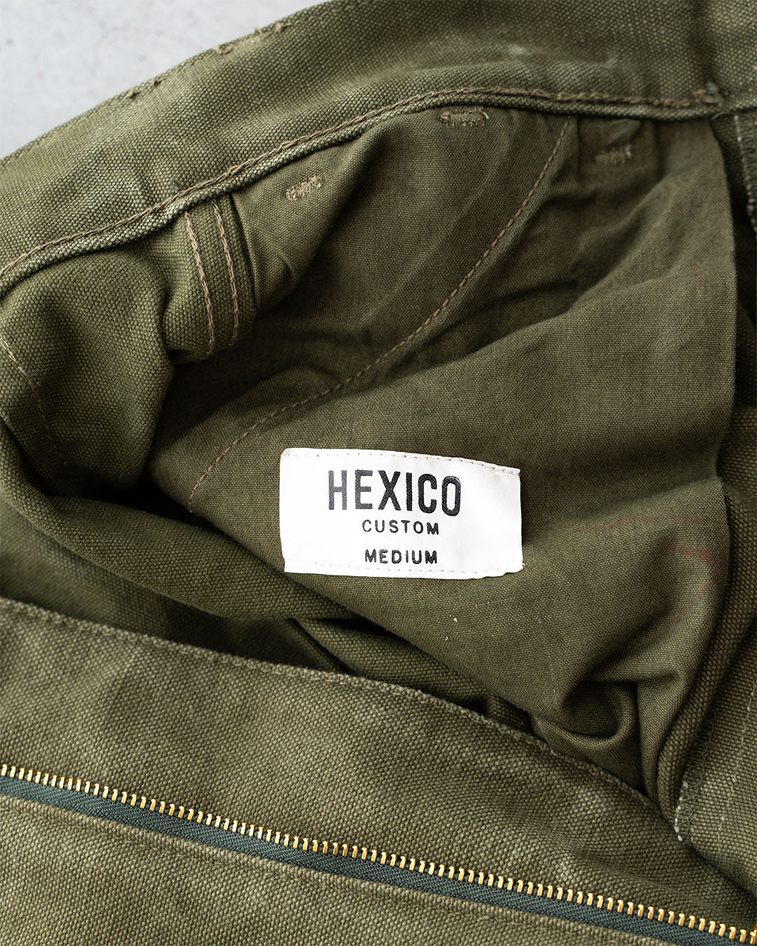 【HEXICO】Side Cargo Shorts 『US Military 40-70s Duffel Bag Cotton With 13 Stars Button』②