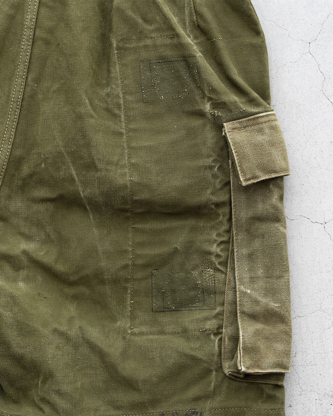 【HEXICO】Side Cargo Shorts 『US Military 40-70s Duffel Bag Cotton With 13 Stars Button』②