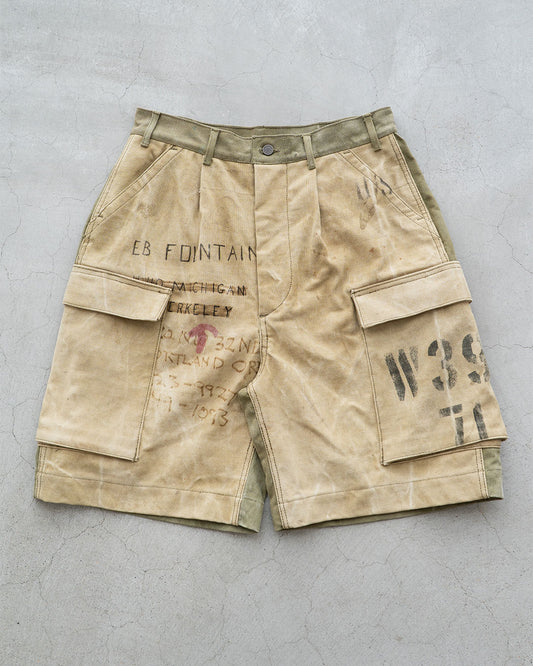 【HEXICO】Side Cargo Shorts 『US Military 40-70s Duffel Bag Cotton With 13 Stars Button』③