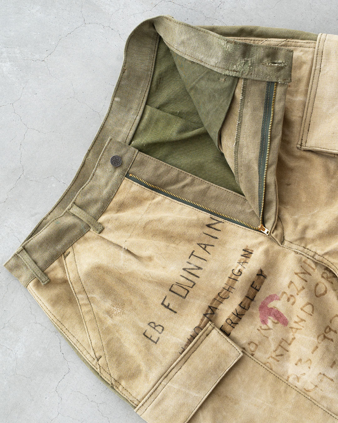 【HEXICO】Side Cargo Shorts 『US Military 40-70s Duffel Bag Cotton With 13 Stars Button』③