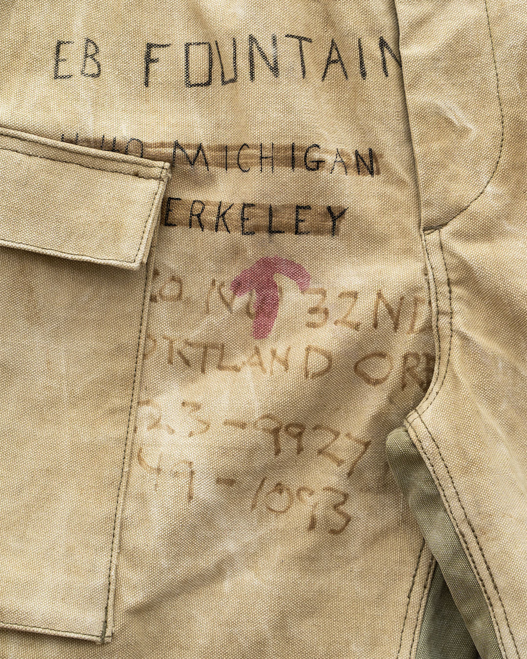 【HEXICO】Side Cargo Shorts 『US Military 40-70s Duffel Bag Cotton With 13 Stars Button』③