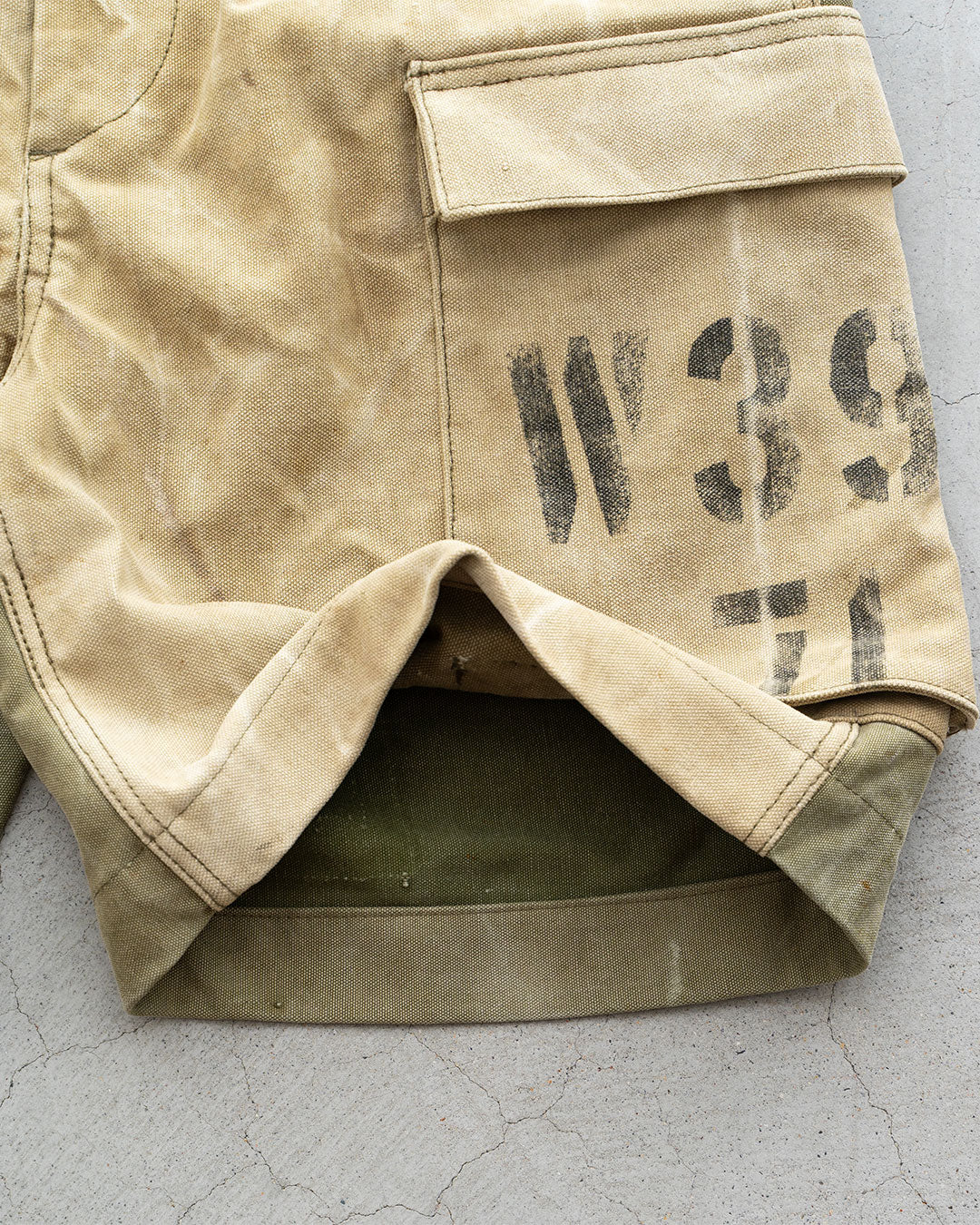 【HEXICO】Side Cargo Shorts 『US Military 40-70s Duffel Bag Cotton With 13 Stars Button』③