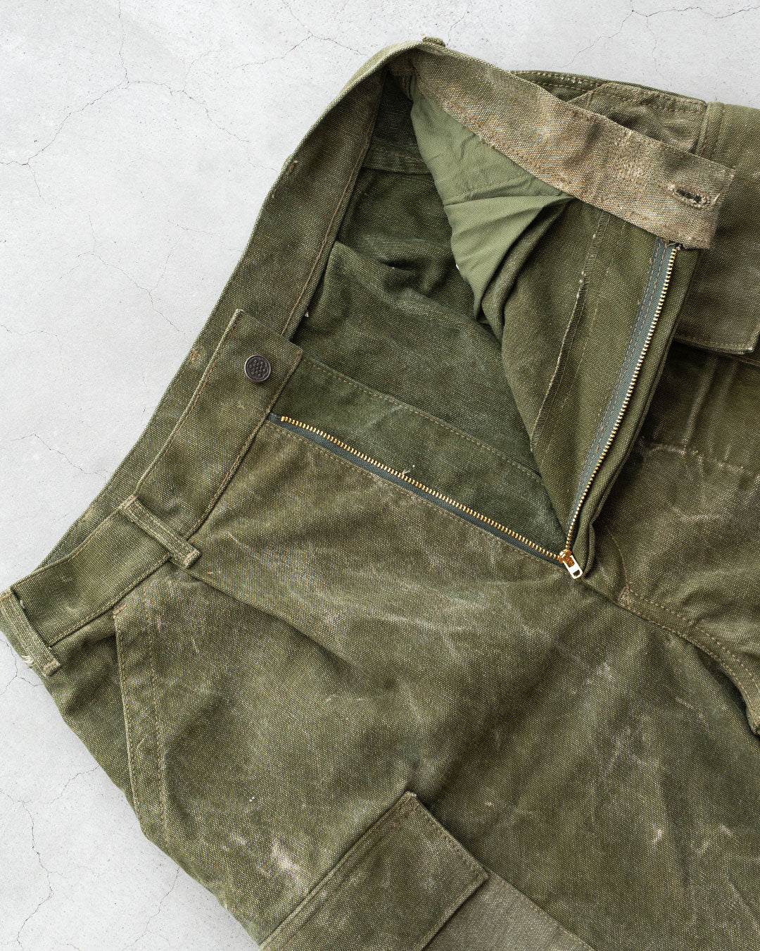 【HEXICO】Side Cargo Shorts 『US Military 40-70s Duffel Bag Cotton With 13 Stars Button』④