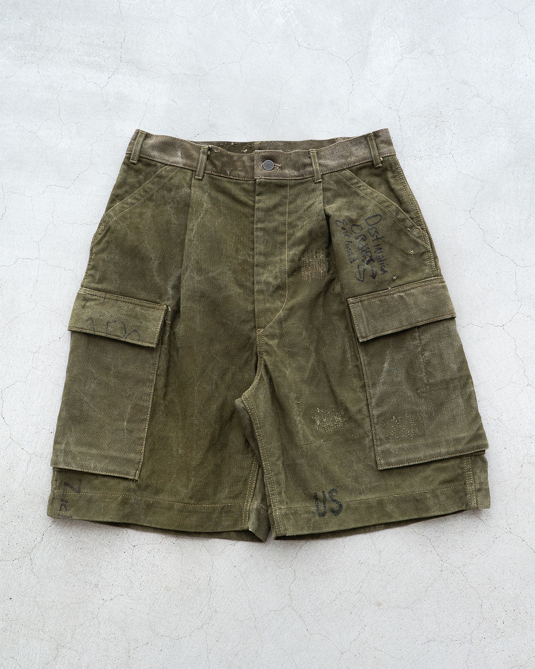 【HEXICO】Side Cargo Shorts 『US Military 40-70s Duffel Bag Cotton With 13 Stars Button』⑤