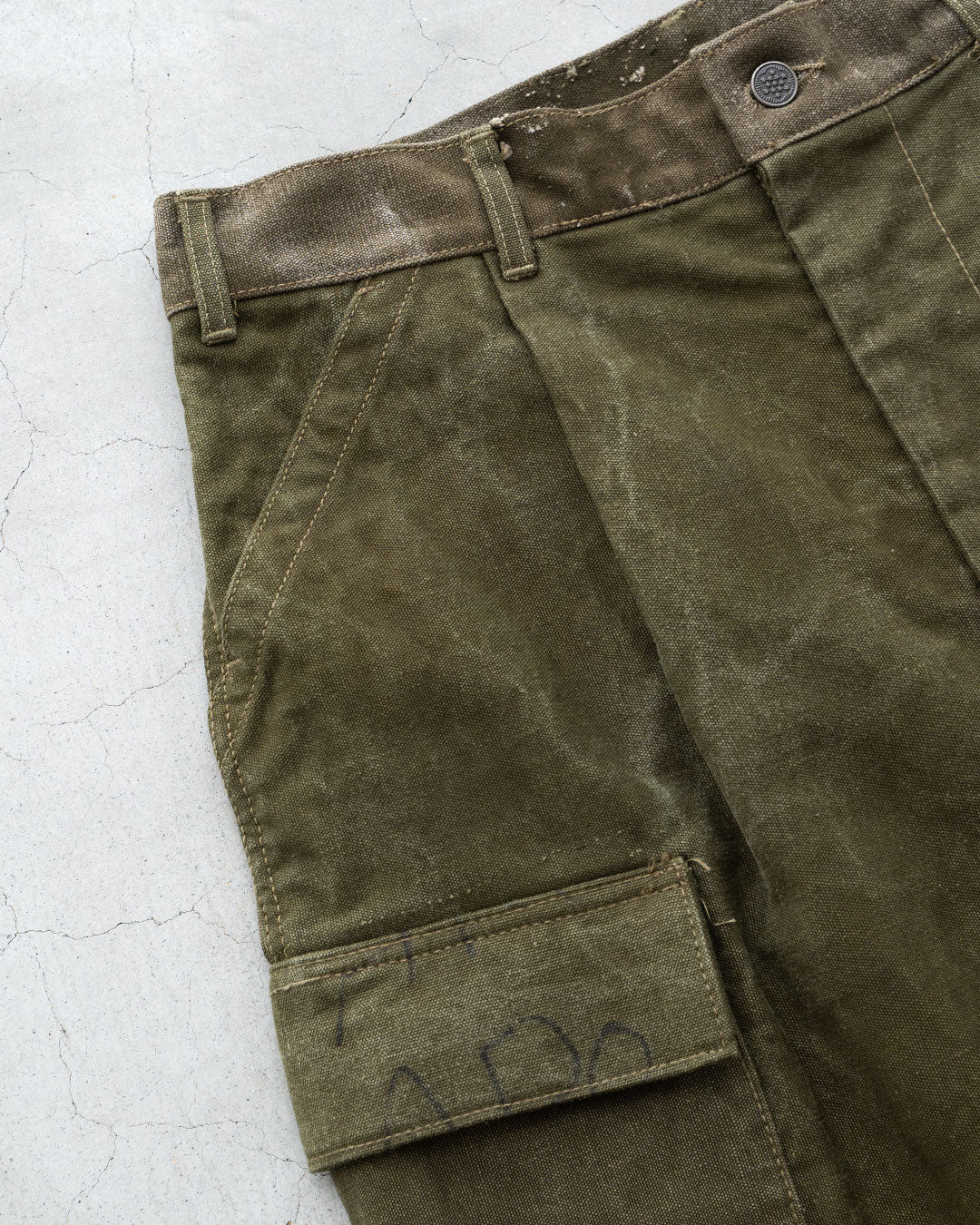 【HEXICO】Side Cargo Shorts 『US Military 40-70s Duffel Bag Cotton With 13 Stars Button』⑤