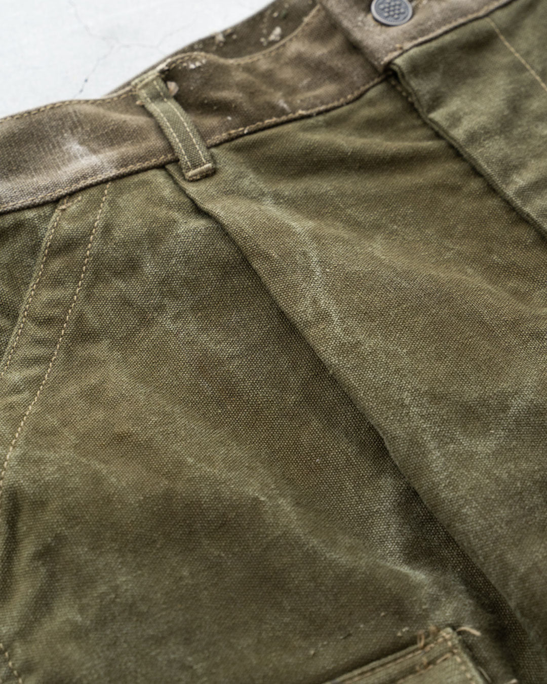 【HEXICO】Side Cargo Shorts 『US Military 40-70s Duffel Bag Cotton With 13 Stars Button』⑤
