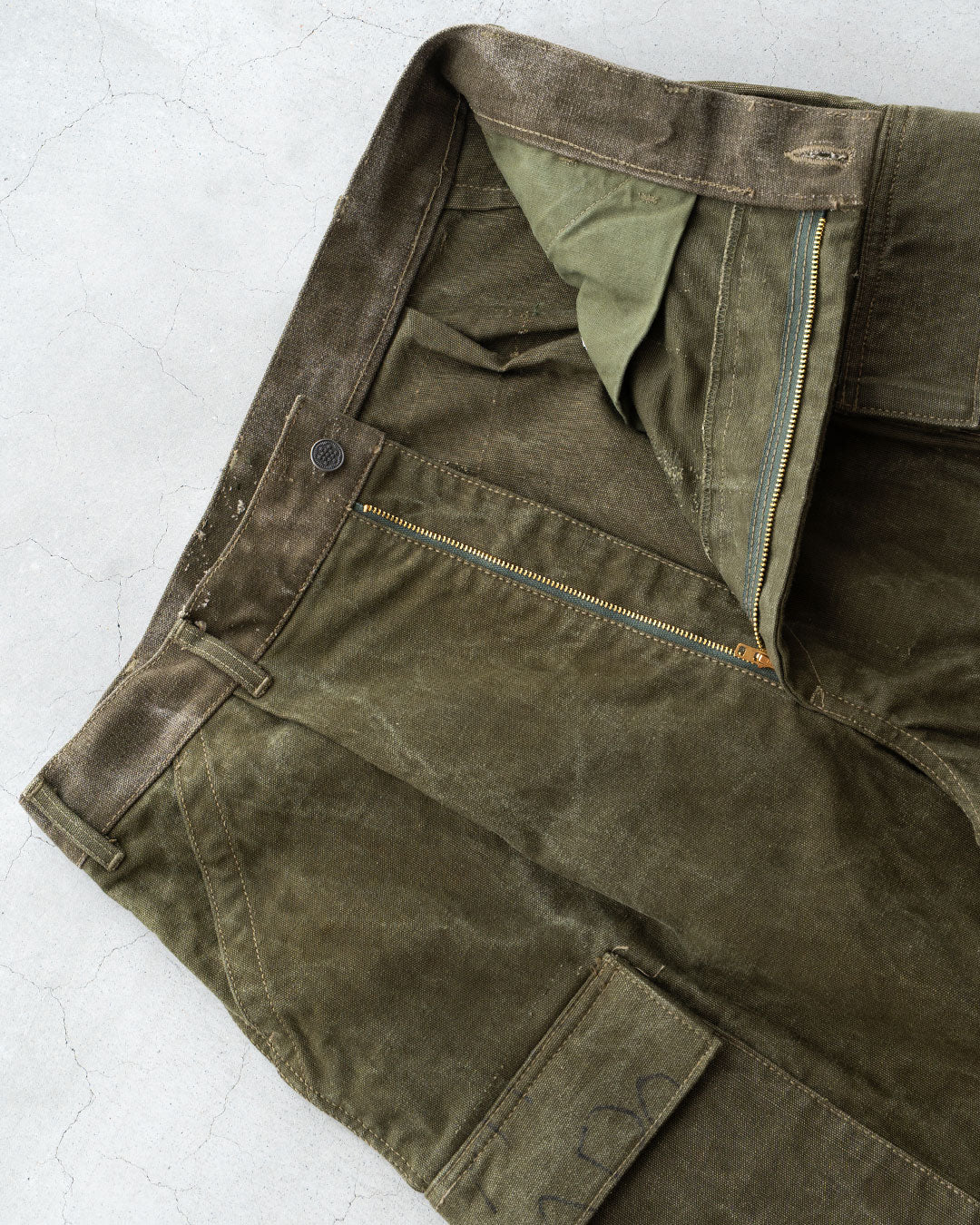 【HEXICO】Side Cargo Shorts 『US Military 40-70s Duffel Bag Cotton With 13 Stars Button』⑤
