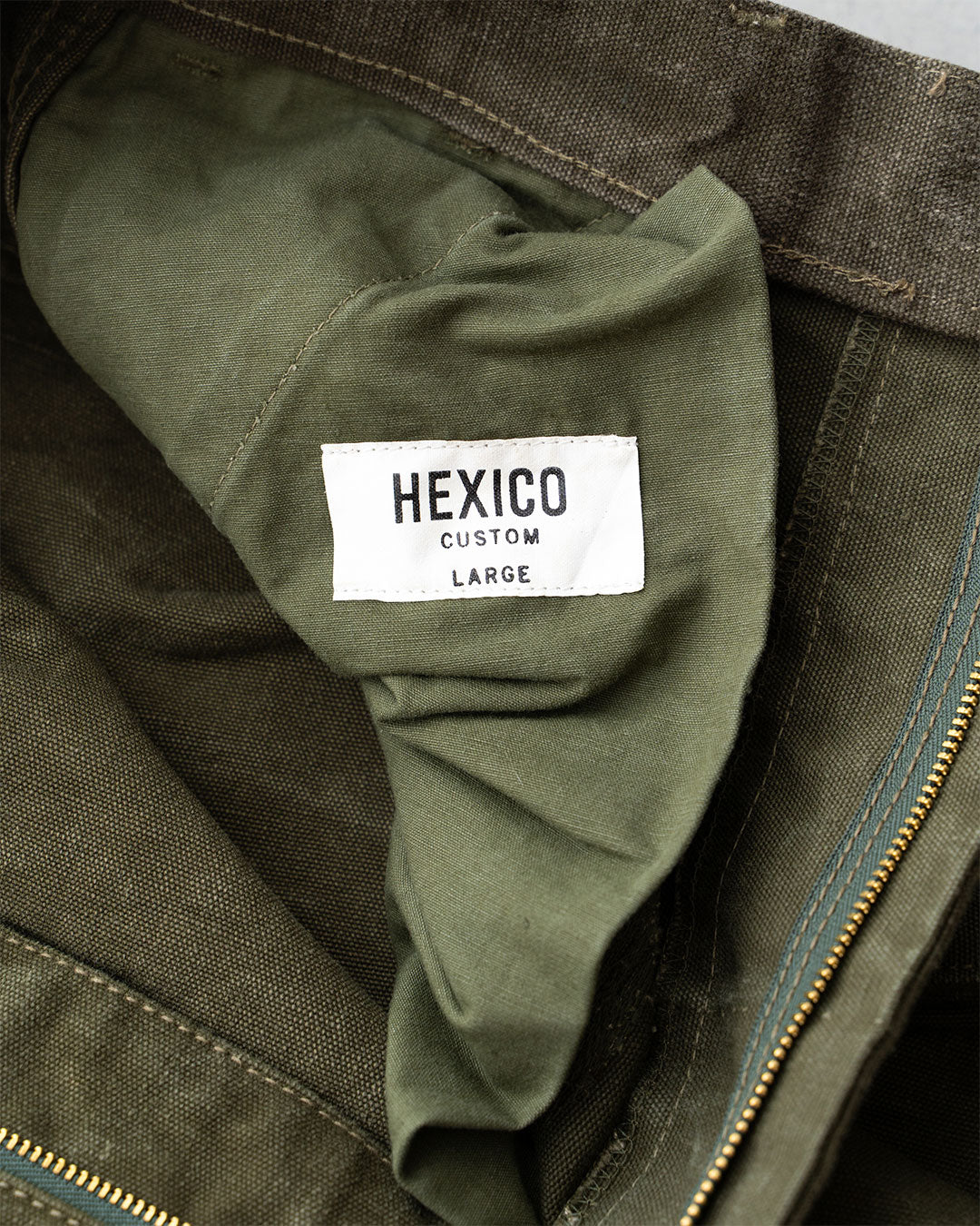【HEXICO】Side Cargo Shorts 『US Military 40-70s Duffel Bag Cotton With 13 Stars Button』⑤