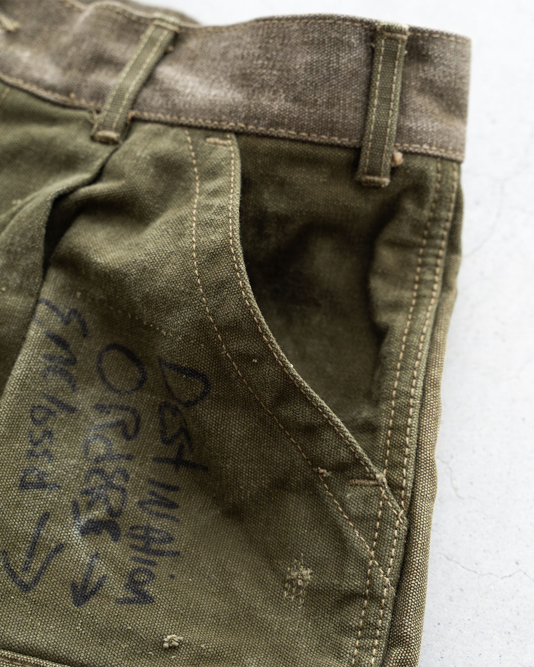 【HEXICO】Side Cargo Shorts 『US Military 40-70s Duffel Bag Cotton With 13 Stars Button』⑤