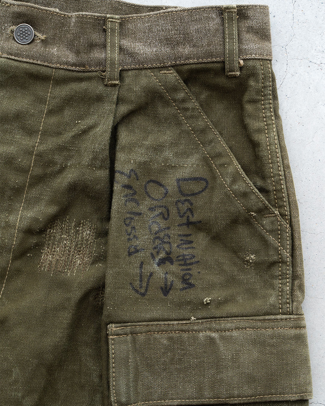 【HEXICO】Side Cargo Shorts 『US Military 40-70s Duffel Bag Cotton With 13 Stars Button』⑤
