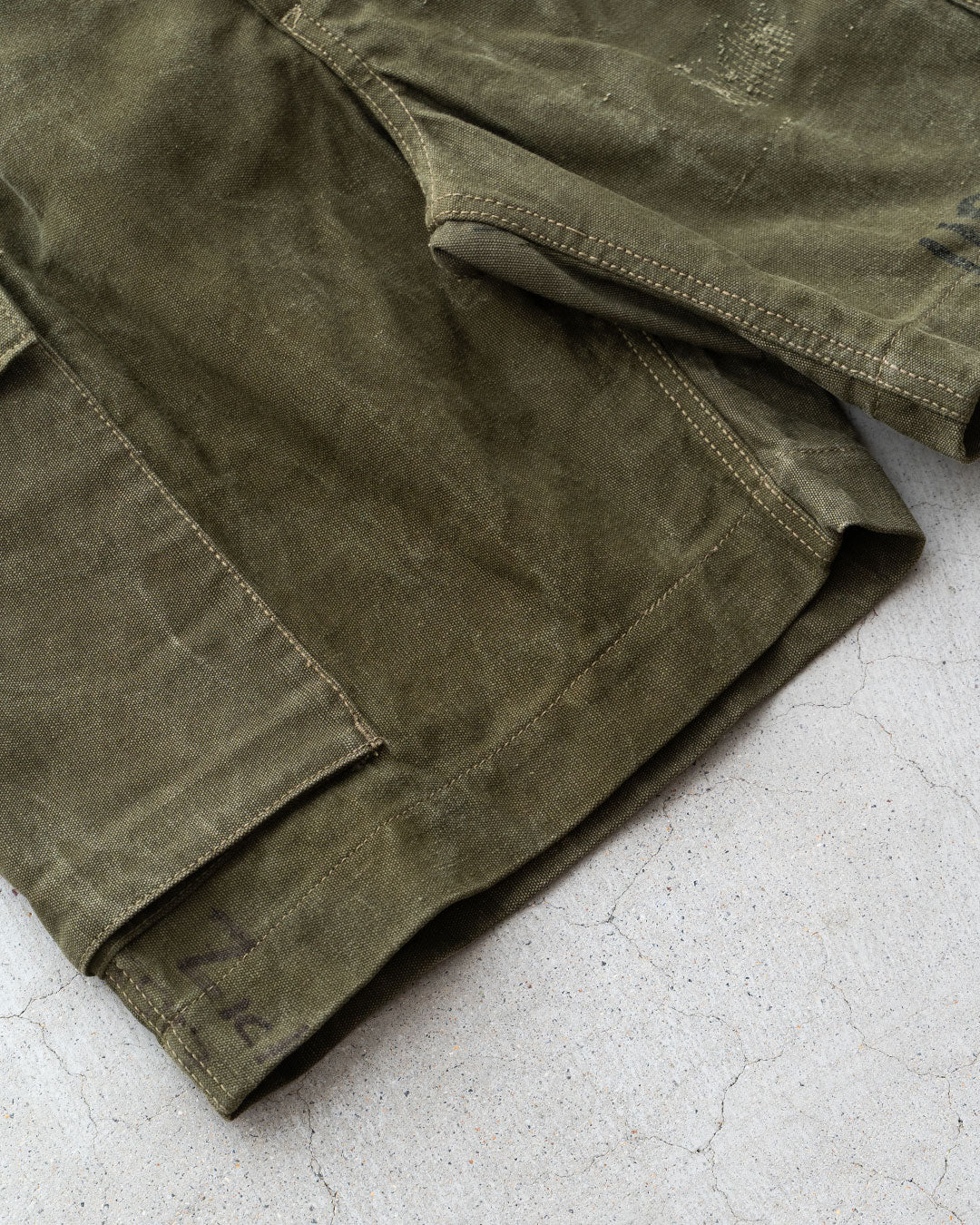【HEXICO】Side Cargo Shorts 『US Military 40-70s Duffel Bag Cotton With 13 Stars Button』⑤