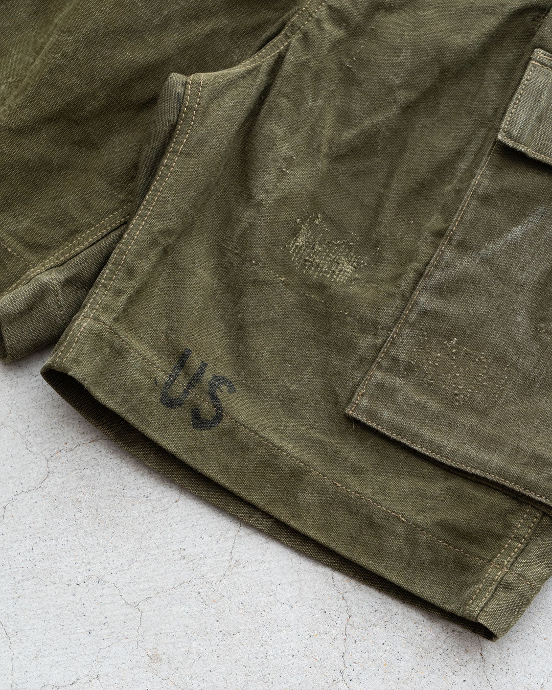 【HEXICO】Side Cargo Shorts 『US Military 40-70s Duffel Bag Cotton With 13 Stars Button』⑤