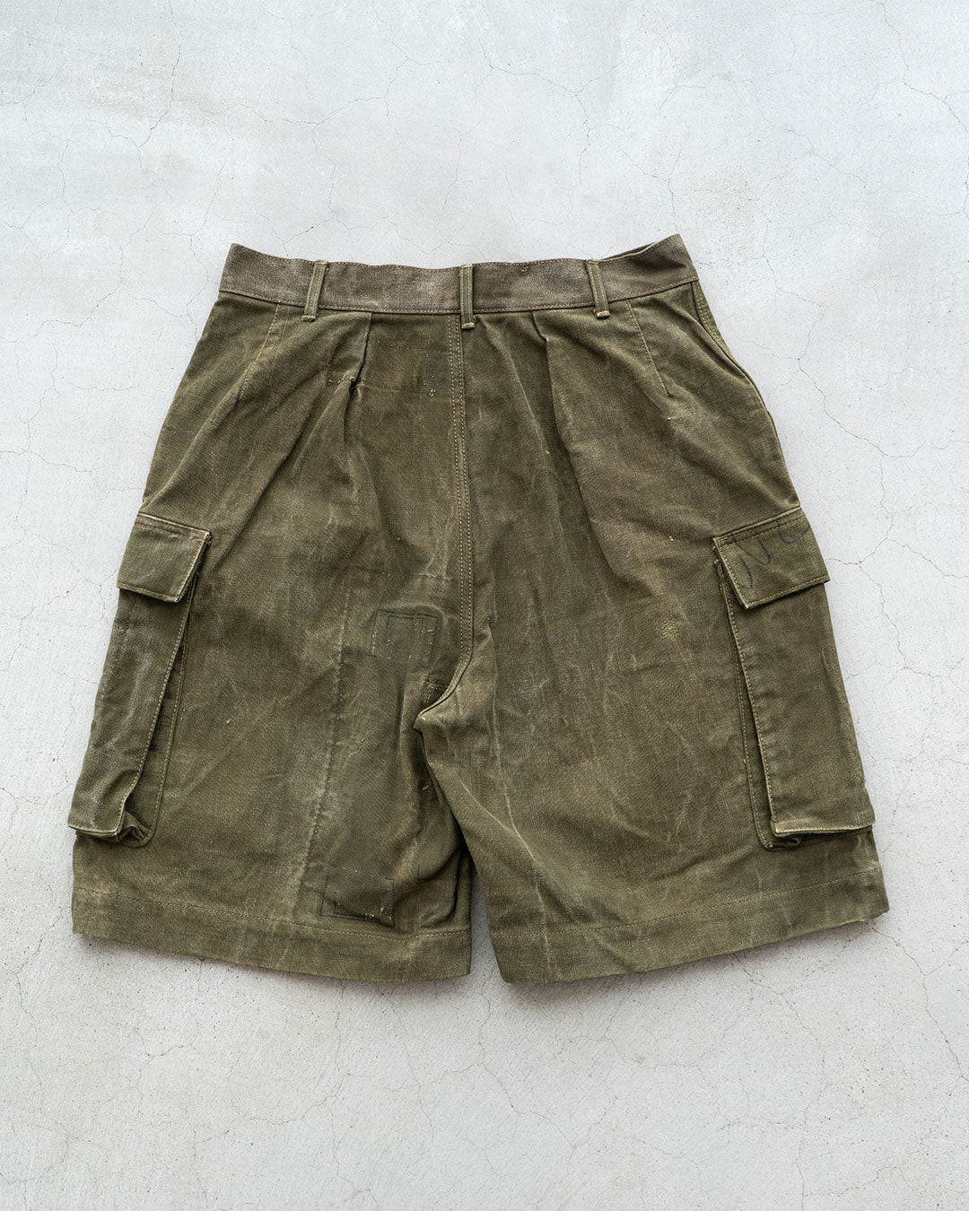 【HEXICO】Side Cargo Shorts 『US Military 40-70s Duffel Bag Cotton With 13 Stars Button』⑤