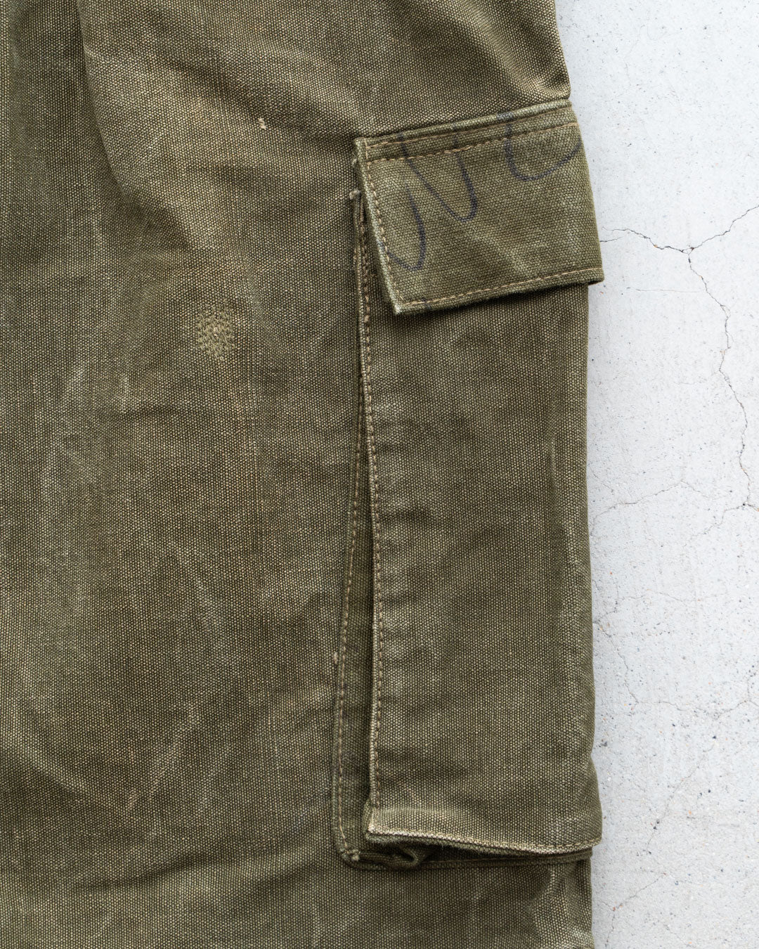 【HEXICO】Side Cargo Shorts 『US Military 40-70s Duffel Bag Cotton With 13 Stars Button』⑤