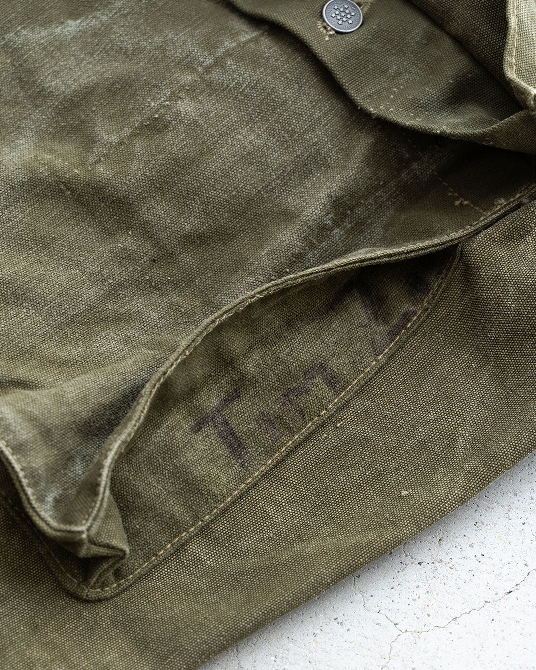 【HEXICO】Side Cargo Shorts 『US Military 40-70s Duffel Bag Cotton With 13 Stars Button』⑤