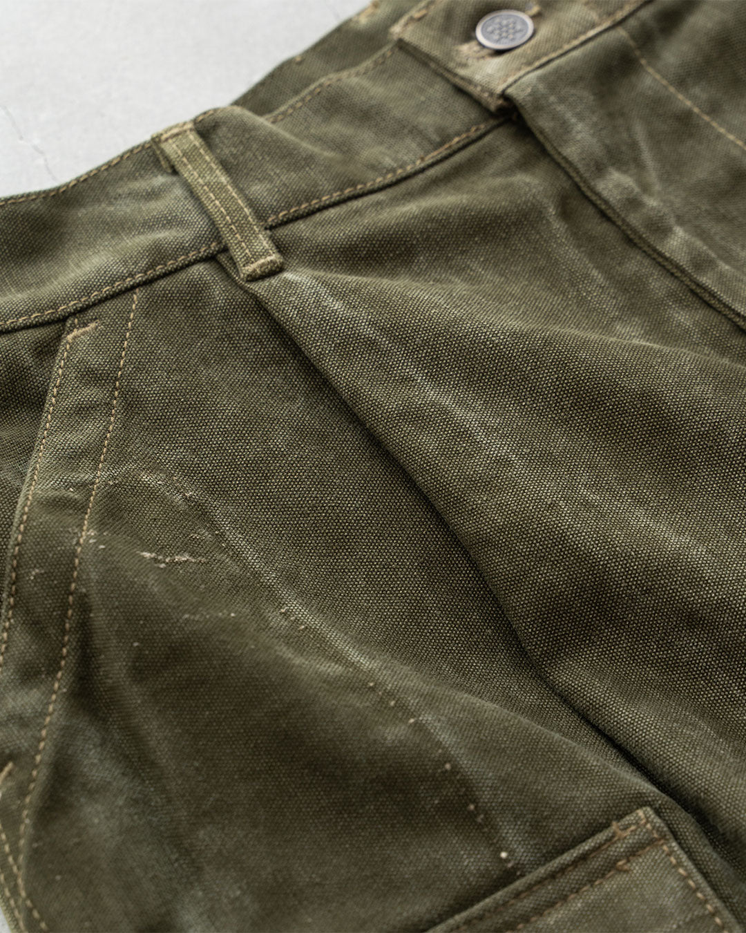 【HEXICO】Side Cargo Shorts 『US Military 40-70s Duffel Bag Cotton With 13 Stars Button』⑥