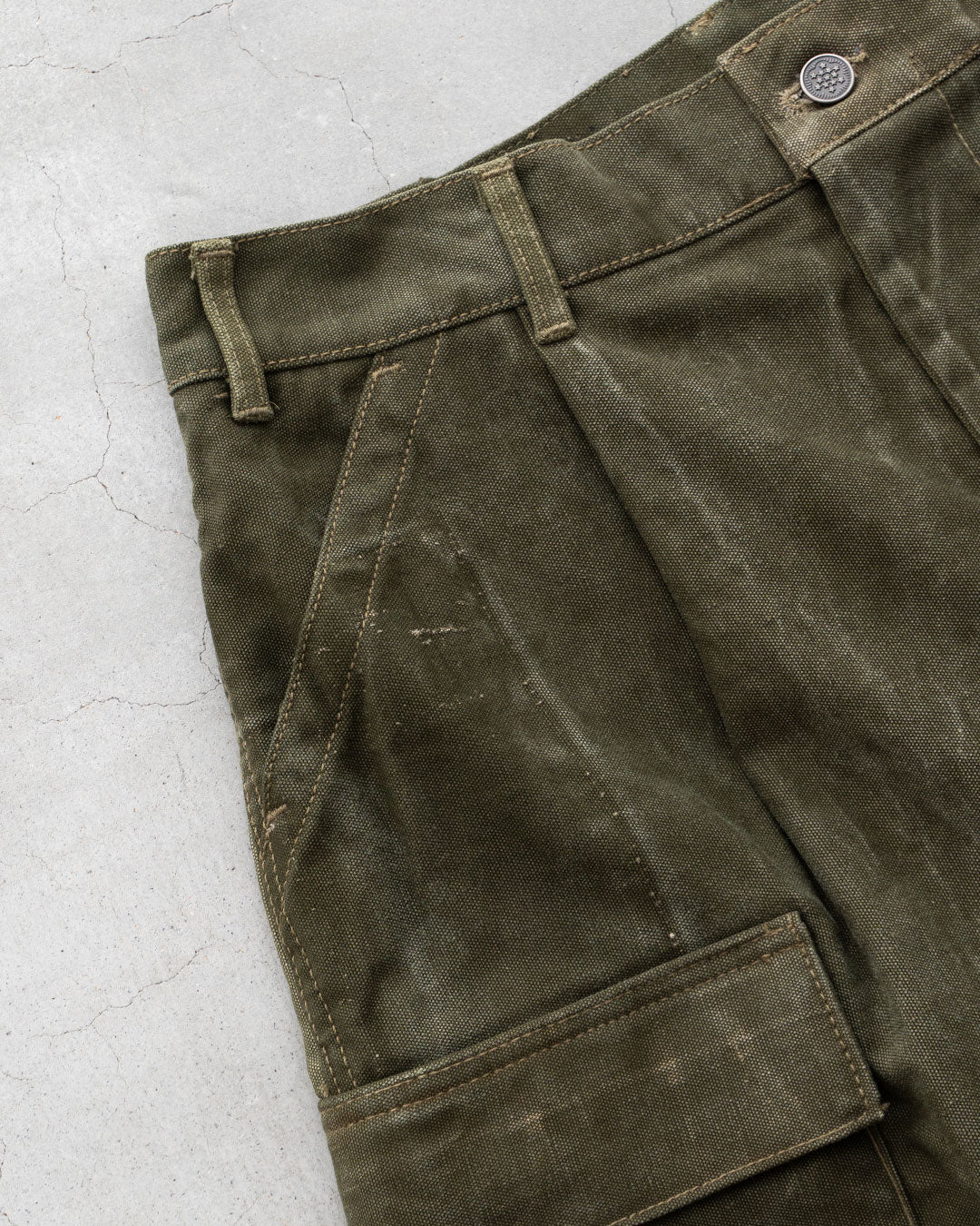 【HEXICO】Side Cargo Shorts 『US Military 40-70s Duffel Bag Cotton With 13 Stars Button』⑥