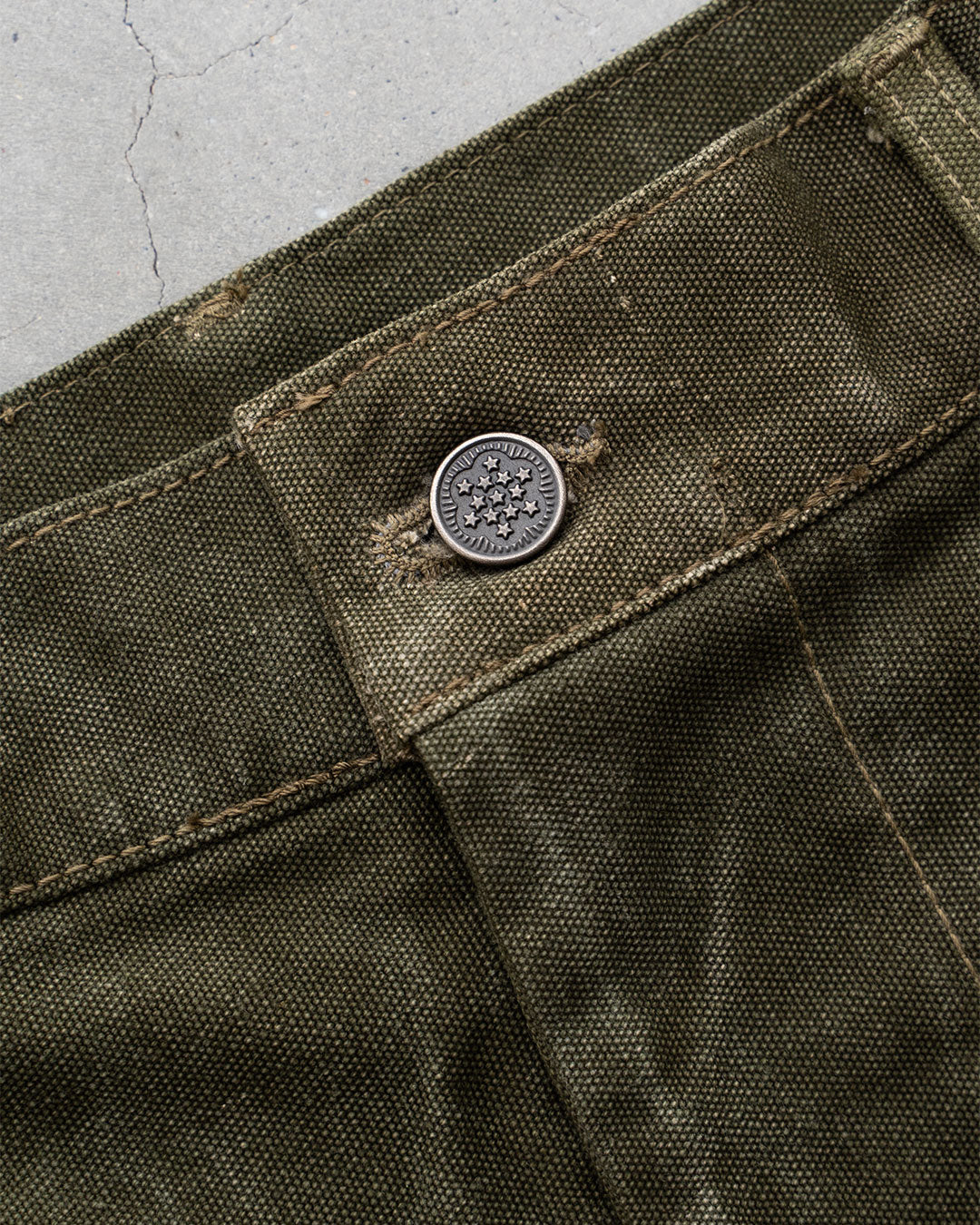 【HEXICO】Side Cargo Shorts 『US Military 40-70s Duffel Bag Cotton With 13 Stars Button』⑥