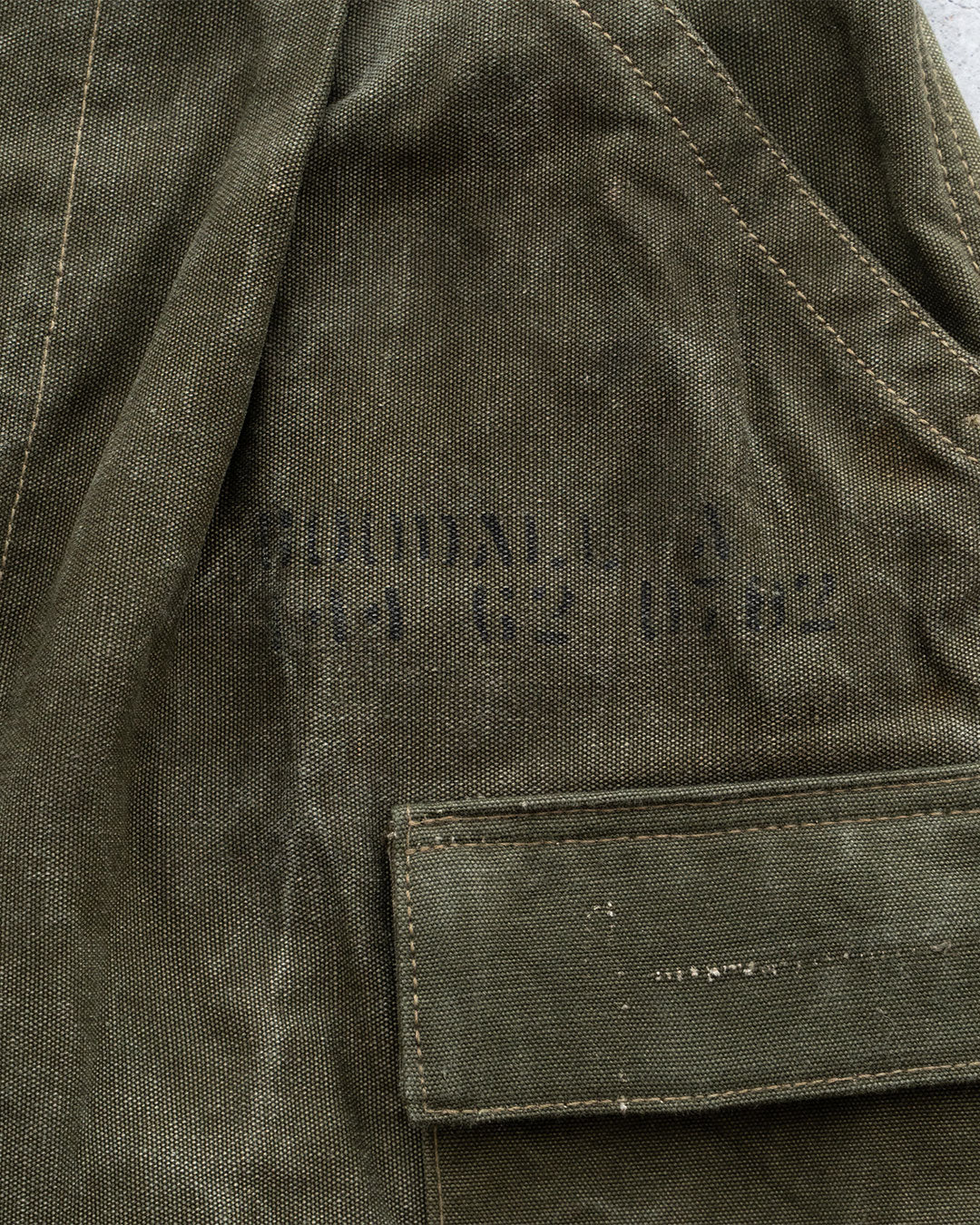 【HEXICO】Side Cargo Shorts 『US Military 40-70s Duffel Bag Cotton With 13 Stars Button』⑥