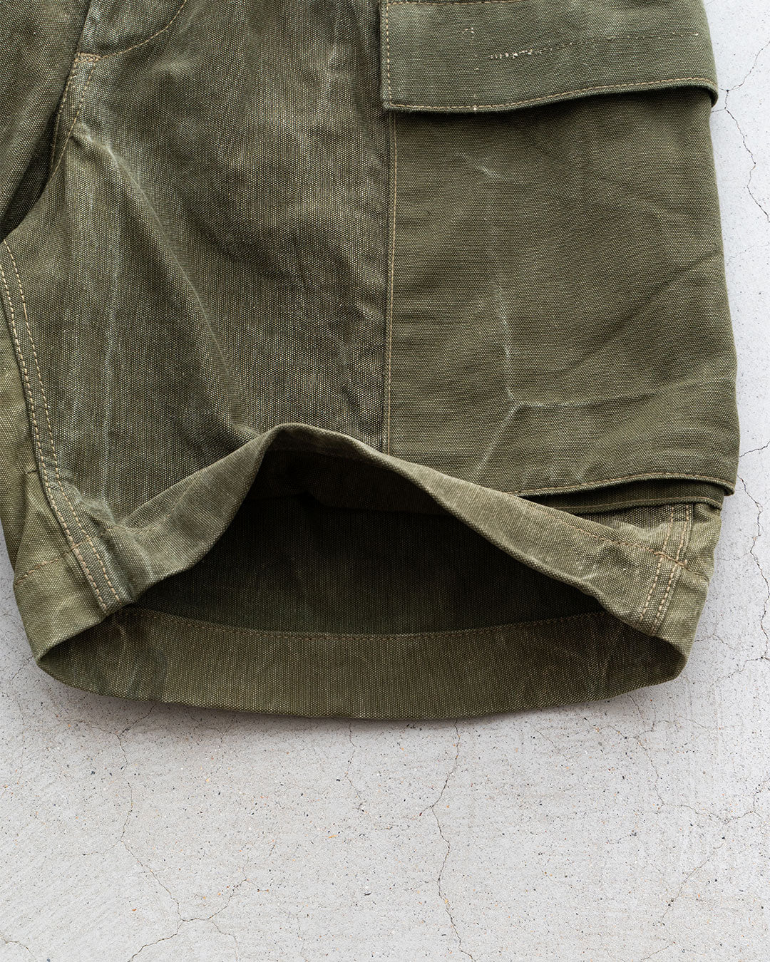 【HEXICO】Side Cargo Shorts 『US Military 40-70s Duffel Bag Cotton With 13 Stars Button』⑥