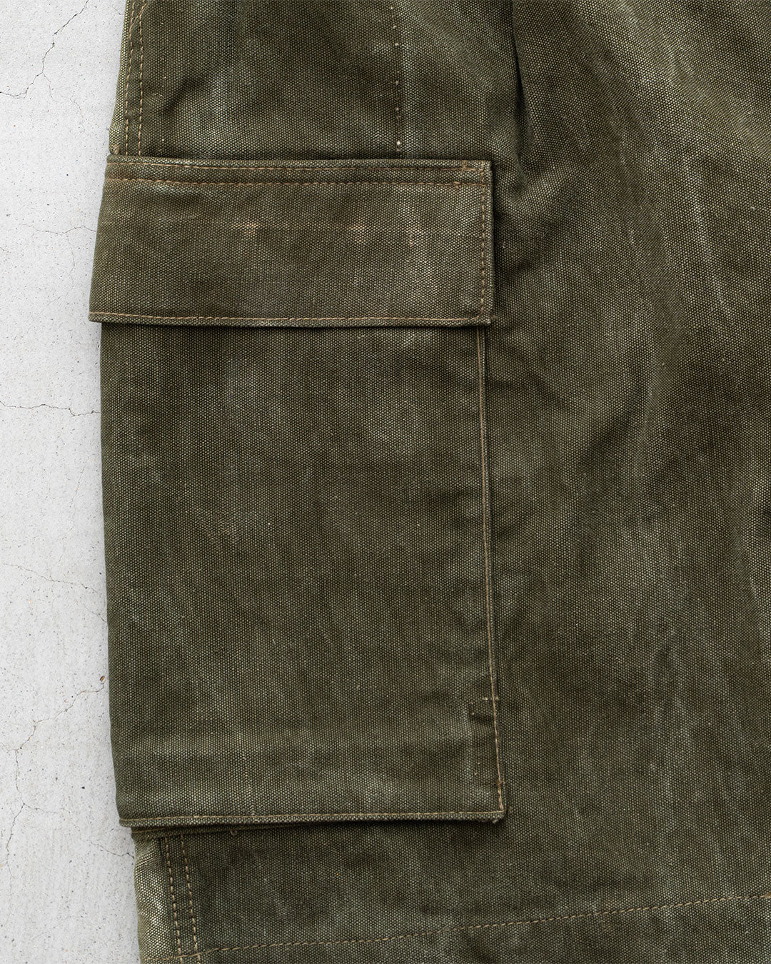 【HEXICO】Side Cargo Shorts 『US Military 40-70s Duffel Bag Cotton With 13 Stars Button』⑥