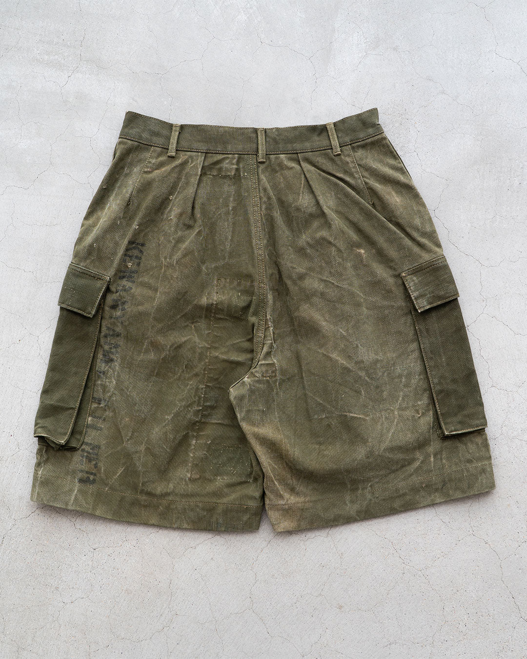 【HEXICO】Side Cargo Shorts 『US Military 40-70s Duffel Bag Cotton With 13 Stars Button』⑥