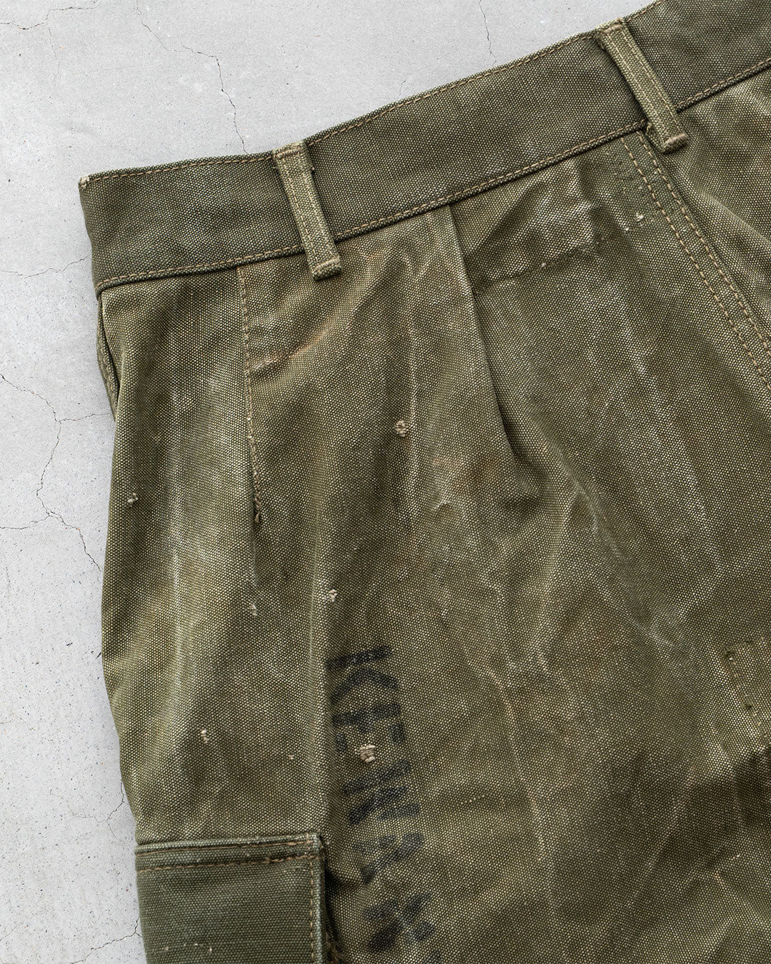 【HEXICO】Side Cargo Shorts 『US Military 40-70s Duffel Bag Cotton With 13 Stars Button』⑥