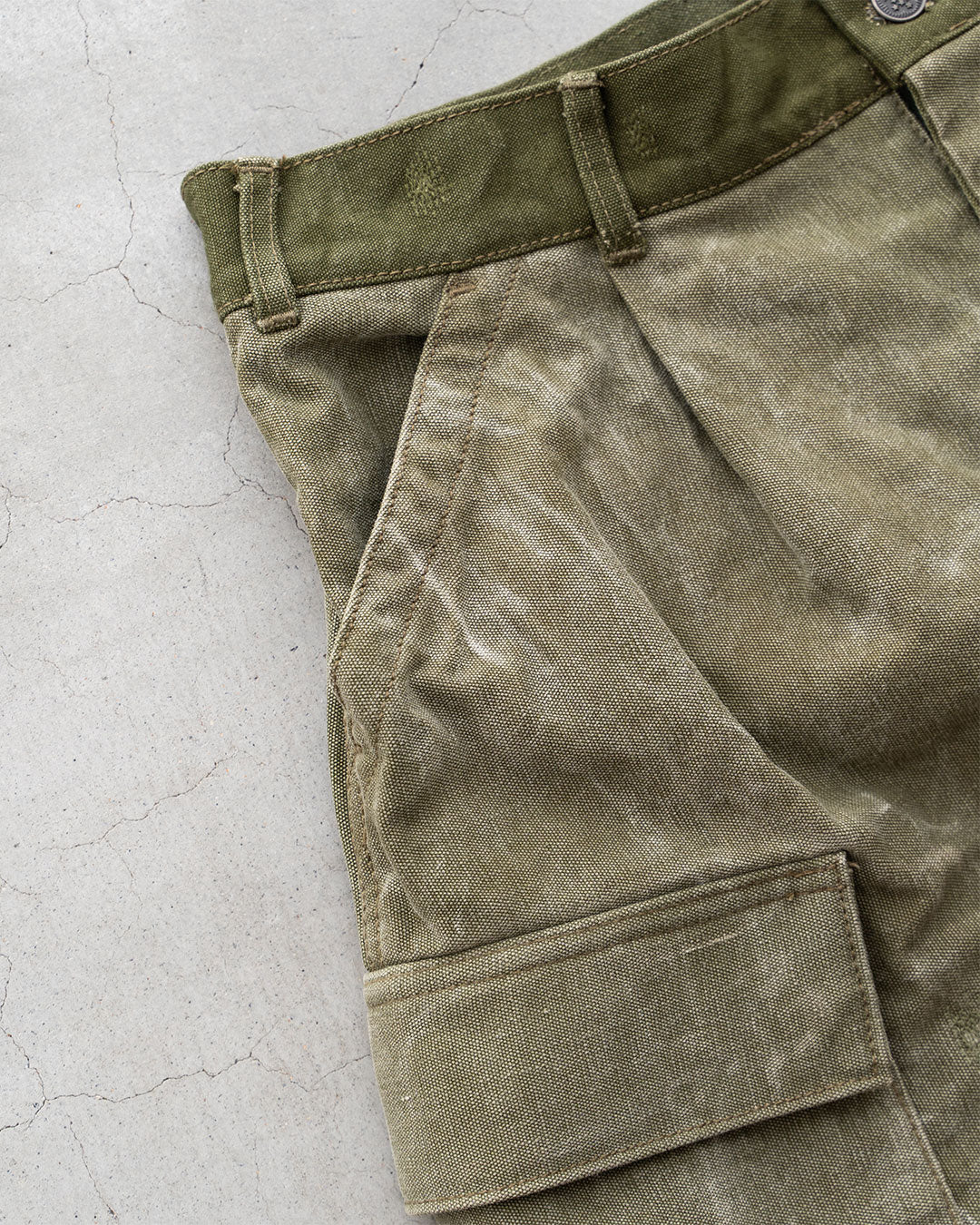 【HEXICO】Side Cargo Shorts 『US Military 40-70s Duffel Bag Cotton With 13 Stars Button』⑧